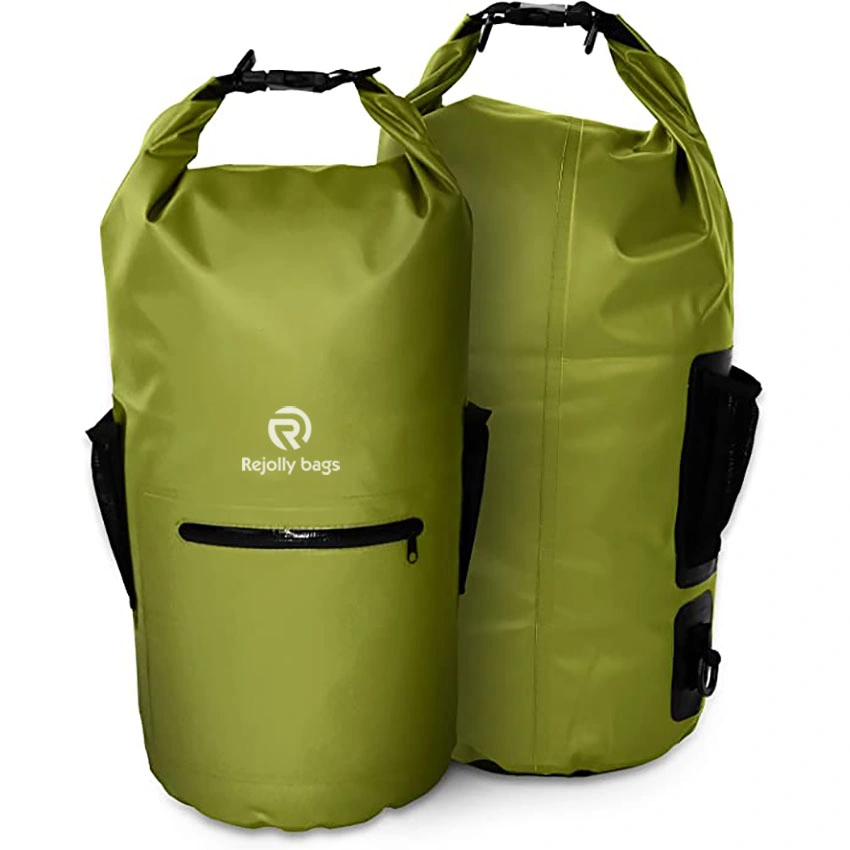 Waterproof Roll Top Dry Sack with 2 Adjustable Shoulder Straps Boating Bag