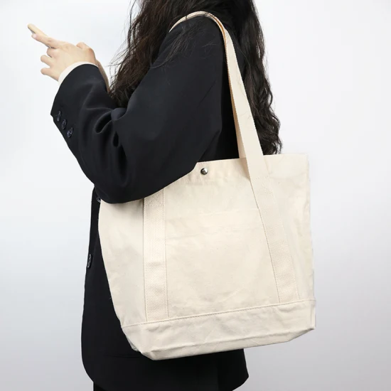 Sac fourre-tout en toile de coton RPET blanc vierge OEM/ODM, sac fourre-tout en lin de la vie quotidienne